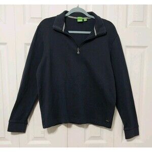 Boss Hugo Boss Green Label Quarter Zip Long Sleeve Polo Men's Large